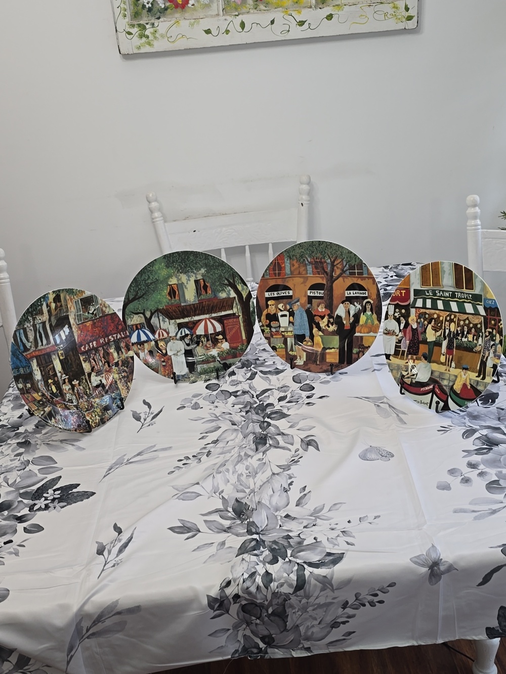 Vtg G B C Guy Buffet Collection Set Of 4 Dinner Plates Porcelain Japan